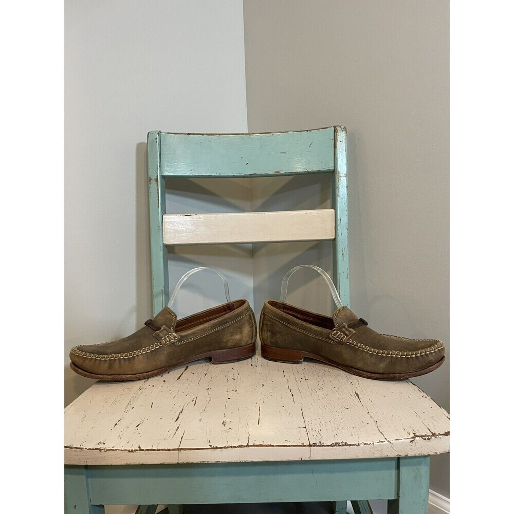 Trask Sawyer Loafers Size 9 Light Brown Slip-on 30-0855 Men’s Leather Knot - Picture 5 of 10
